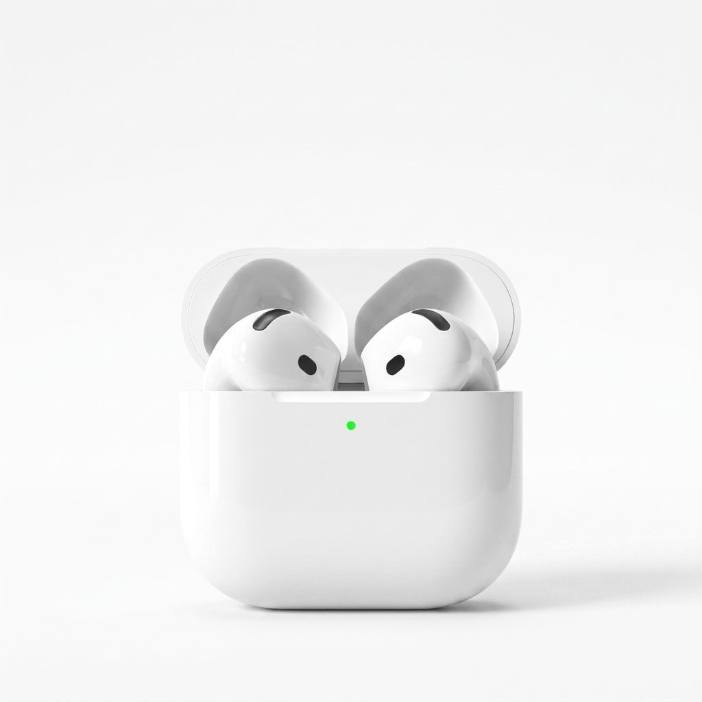 Bluetooth-hörlurar Pro 4 – framifrån mot vit studiobakgrund