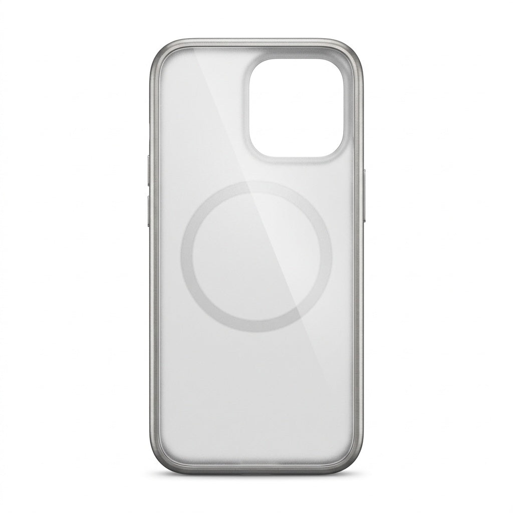Magnetiskt Skal i Frostat Glas i Titansilver